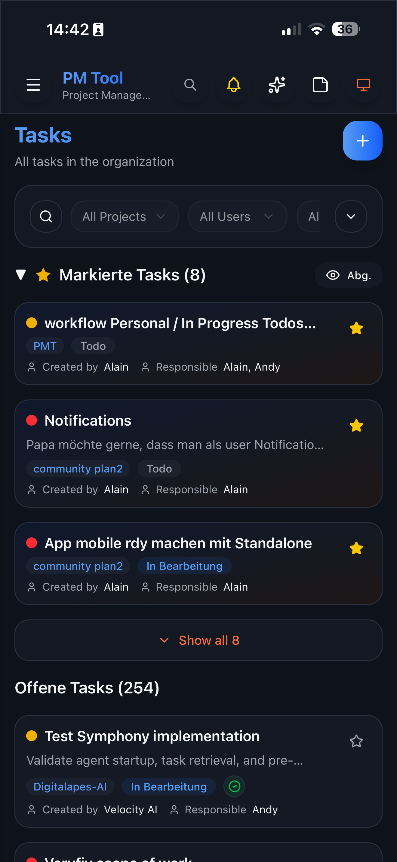 PMT Mobile Tasks